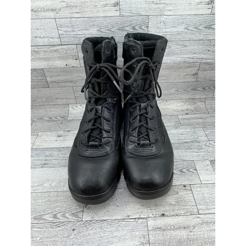 Bates Mens E02261 Black Tactical 8 Inch Side Zip Duty Boots Size 9M